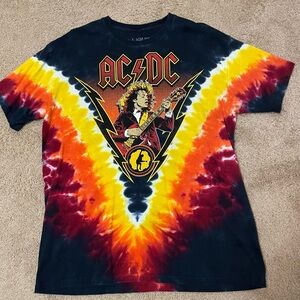 Very bright liquid blue AC/DC T-shirt